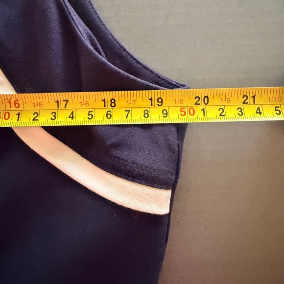 Calvin Klein White Piping Sheath Dress Navy Sz 12 business casual work office - Picture 5 of 7